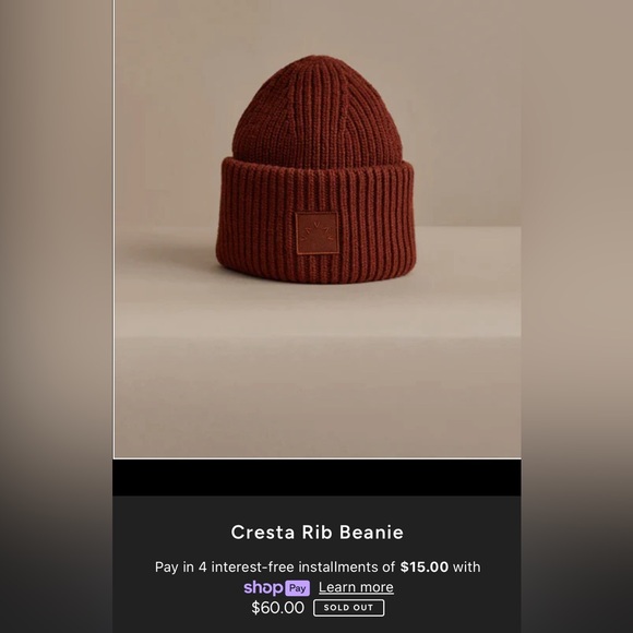 Varley Cresta Rib Beanie / Chocolate - Picture 2 of 6
